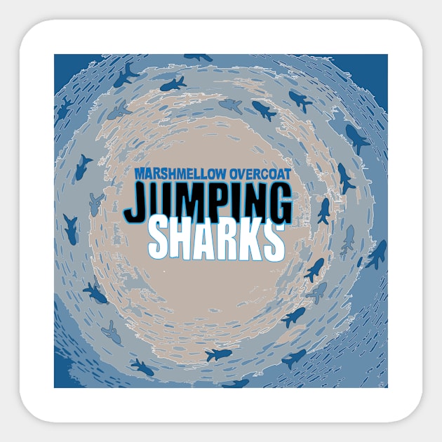 Jumping Sharks Sticker by Marshmellow Overcoat Store